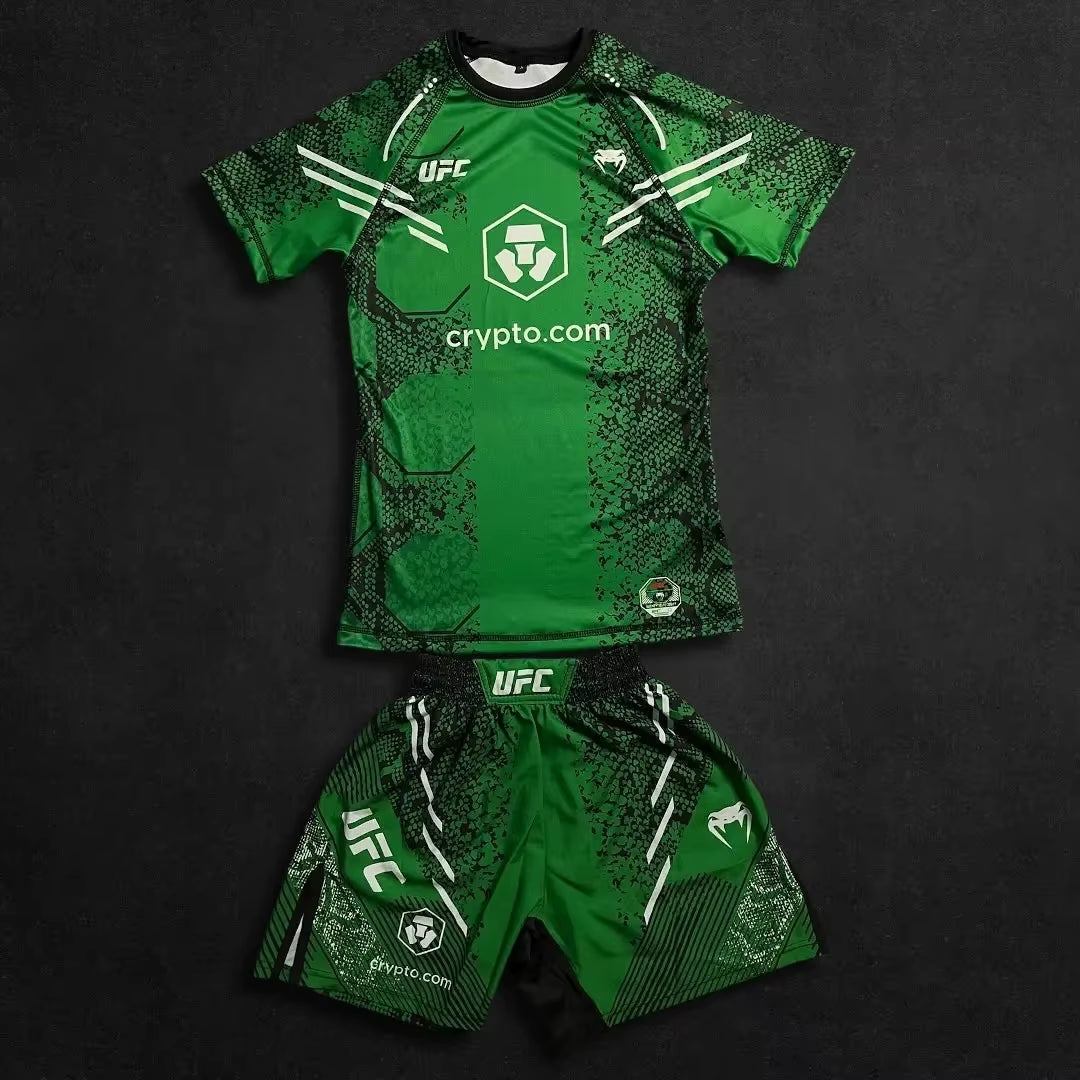 New Octagonal Cage Fighting Night Men'S and Children'S MMA Loose Breathable Speed Drying Boxing Training Sports Set