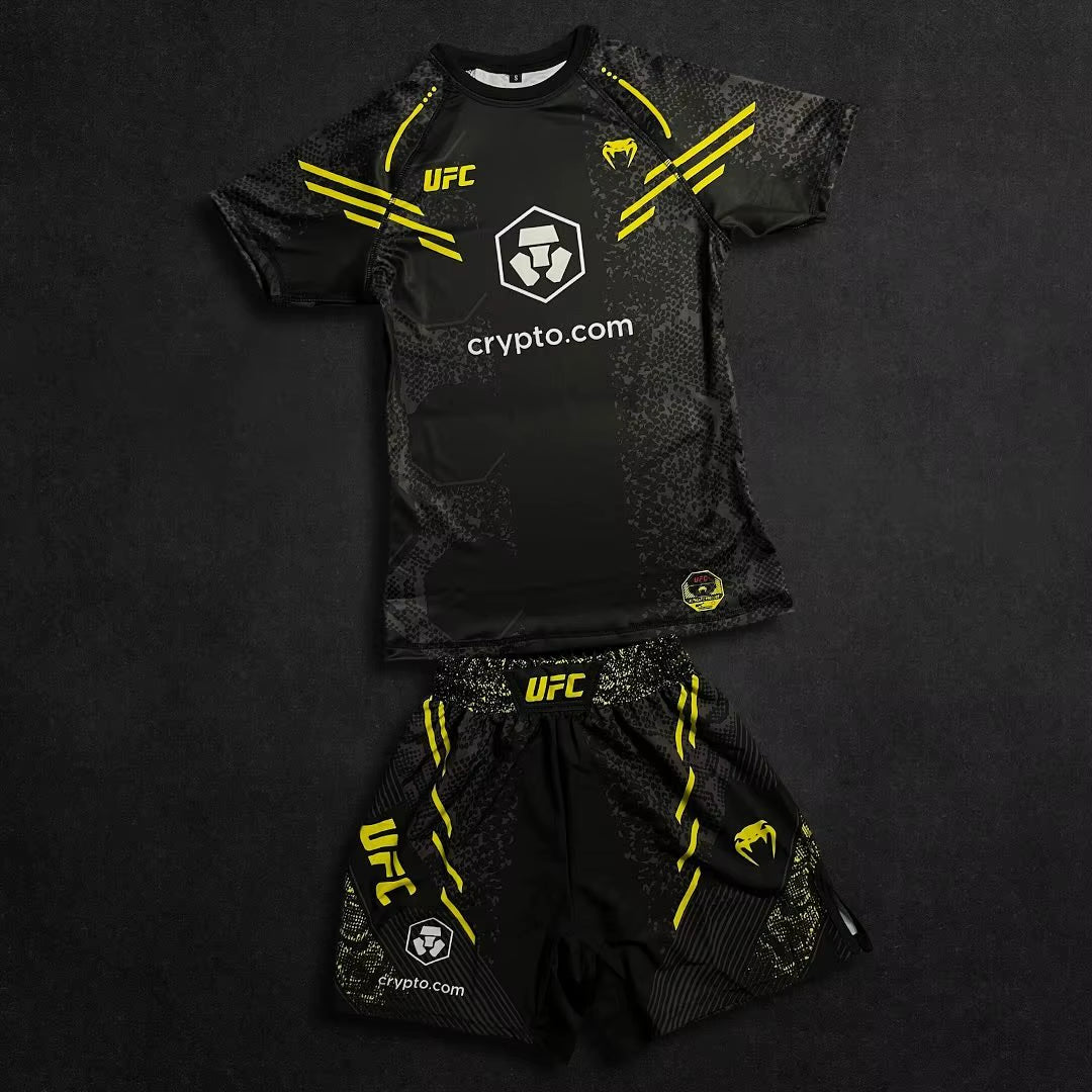 New Octagonal Cage Fighting Night Men'S and Children'S MMA Loose Breathable Speed Drying Boxing Training Sports Set